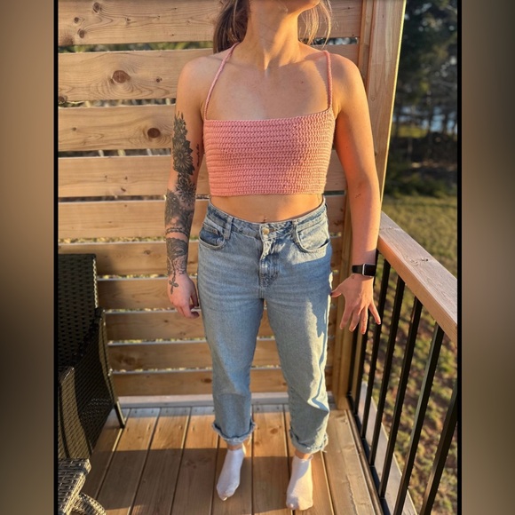 Hand crochet crop top - Picture 1 of 4